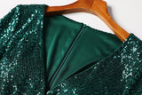 Plus Size Green Sequins Gown