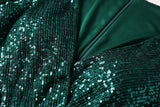 Plus Size Green Sequins Gown