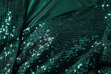 Plus Size Green Sequins Gown