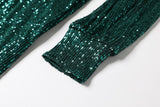 Plus Size Green Sequins Gown