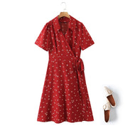 Plus Size Hearts Wrap Shirt Dress