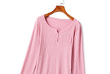 Plus Size Henley T Shirt Top