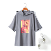 Celia Plus Size Graphic Hoodie T Shirt Top