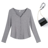 Plus Size Knit Notch Neck Top