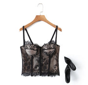 Plus Size Lace Bustier Top