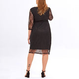 Plus Size Lace Cocktail Dress