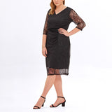 Plus Size Lace Cocktail Dress