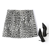 Teegan Plus Size Leopard Mini Skirt