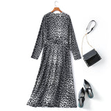 Dasha Plus Size Leopard Print Wrap Midi Dress