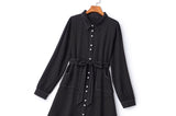 Finly Plus Size Long Sleeve Shirt Dress