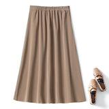 Delaney Plus Size Pleat Midi Skirt