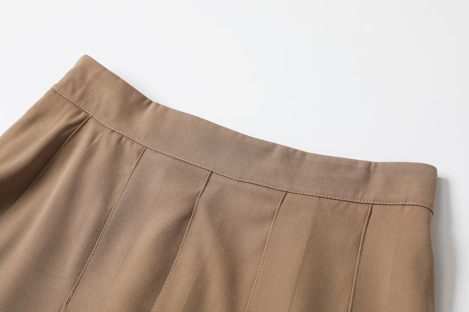 Delaney Plus Size Pleat Midi Skirt
