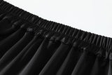 Waylen Plus Size Black Midi Skirt