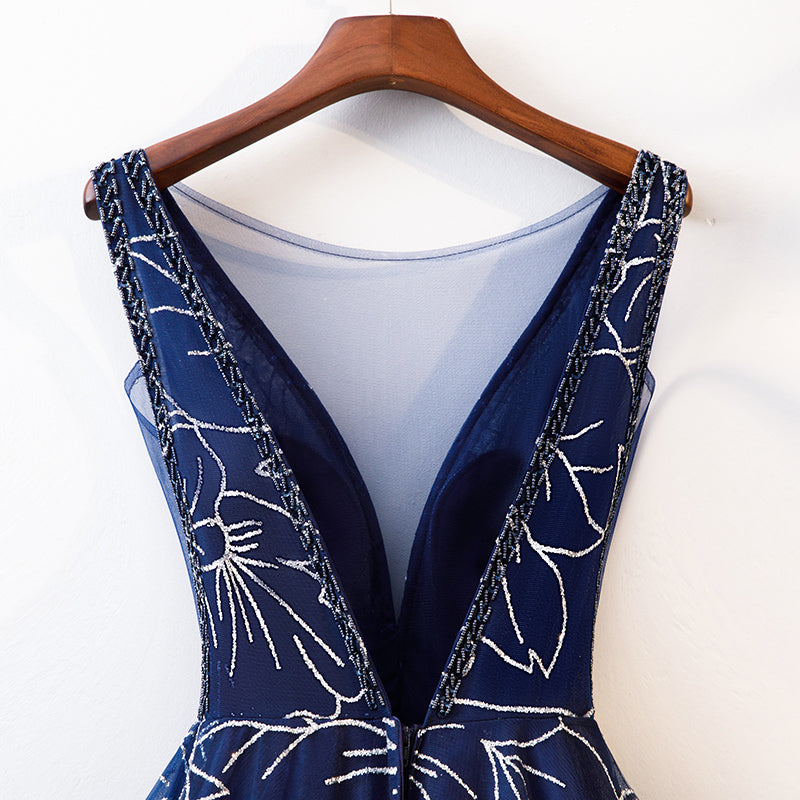 Plus Size Navy Blue Floral Gown– Hello Curve