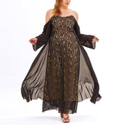 Plus Size Off Shoulder Evening Dress