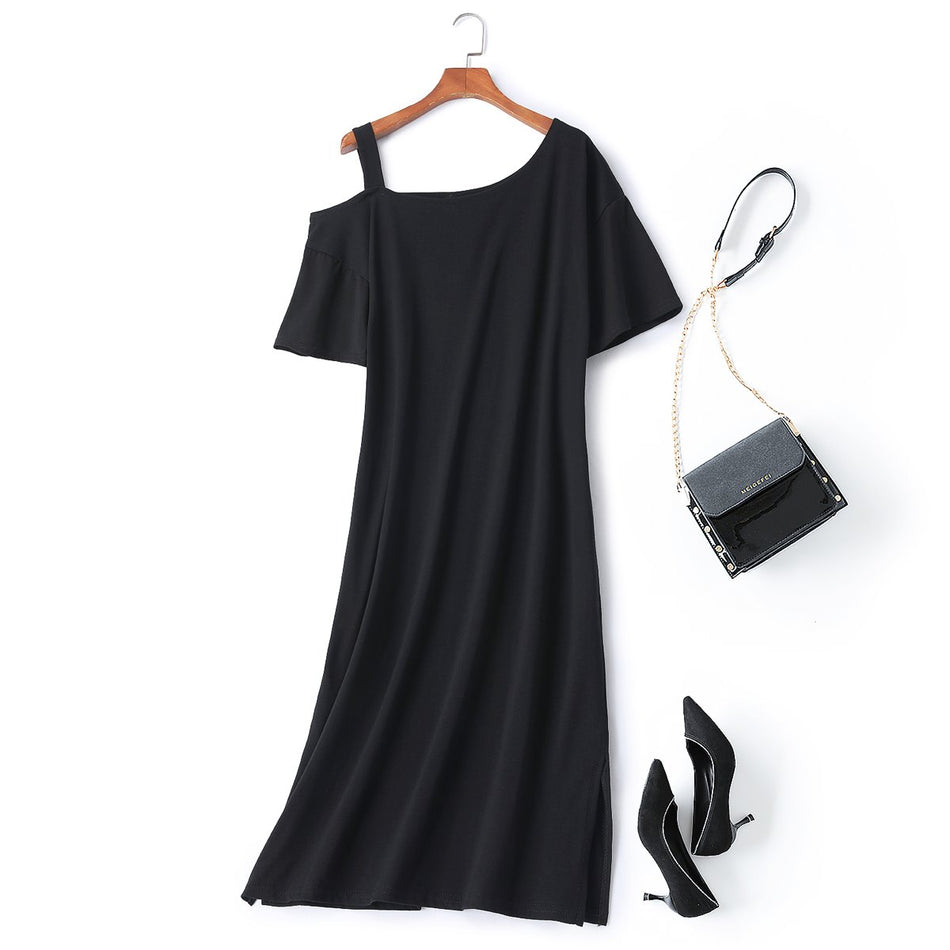 t shirt dress off shoulder Hollis Plus Size Off Shoulder T Shirt Dress– Hello Curve