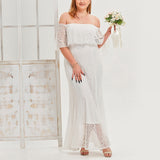 Plus Size Off Shoulder Wedding Dress