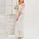 Plus Size Off Shoulder Wedding Dress