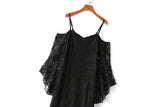 Ilysa Plus Size Black Lace Evening Dress