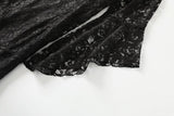 Ilysa Plus Size Black Lace Evening Dress