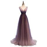 Plus Size Ombre Tulle Gown