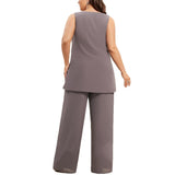 Plus Size Mother of the Bride Pants Suit