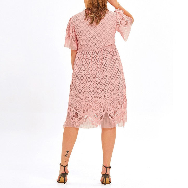 Plus Size Pink Cocktail Dress Hello Curve