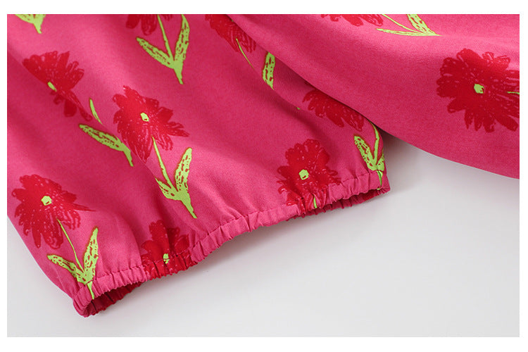 Plus Size Pink Floral Wrap Dress