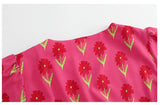 Plus Size Pink Floral Wrap Dress