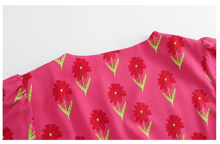 Plus Size Pink Floral Wrap Dress