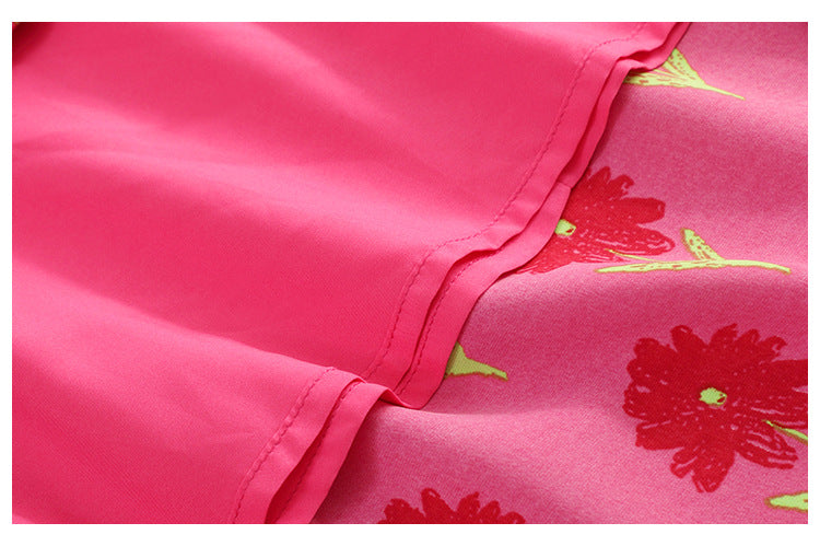 Plus Size Pink Floral Wrap Dress