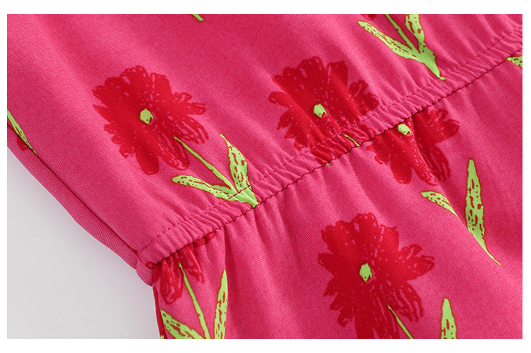 Plus Size Pink Floral Wrap Dress