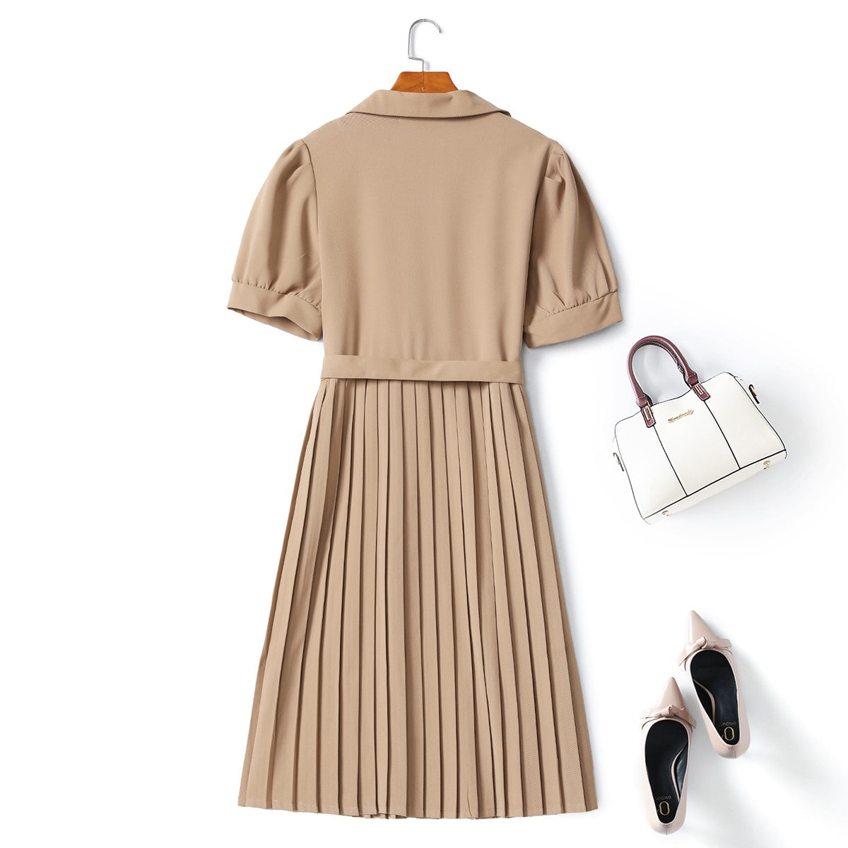 Lucille Plus Size Pleat Shirt Dress– Hello Curve