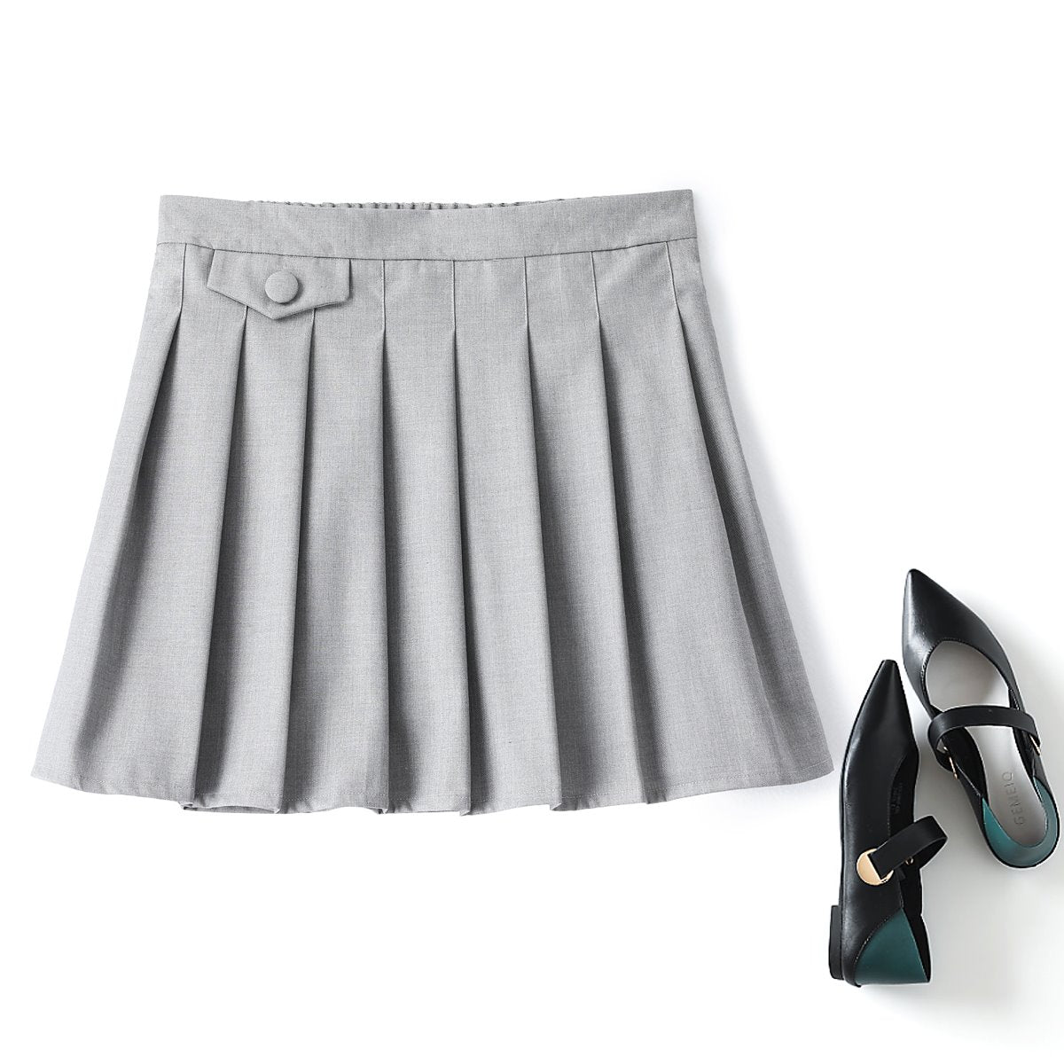 Plus Size Pleated A-Line Soft Knit Maxi Skirt