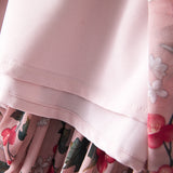Plus Size Pleats Floral Midi Dress