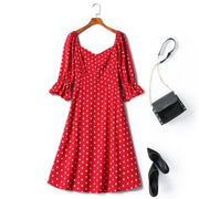 Plus Size Polka Dots Dress