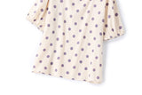 Brielle Plus Size Polka Dots Blouse and Dungaree Dress Set