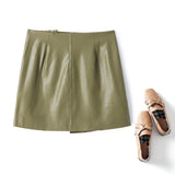 Velda Plus Size PU Mini Skirt
