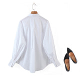 Plus Size Pussybow White Blouse - Back