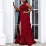 Plus Size Red Maxi Dress