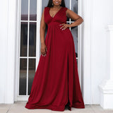 Plus Size Red Maxi Dress