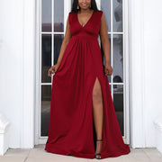 Plus Size Red Maxi Dress