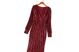 Plus Size Red Sequin Gown