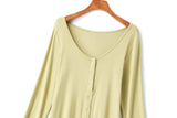 Sasha Plus Size Henley Long Sleeve T Shirt Top