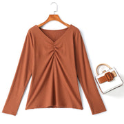 plus size ribbed knit long sleeve top