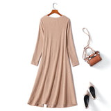 Plus Size Ribbed Long Sleeve Dress