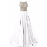 Plus Size Sequin Evening Dress - White