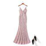 Plus Size Sequin Sleeveless Gown