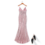 Plus Size Sequin Sleeveless Gown