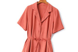 Selena Plus Size Trench Midi Shirt Dress